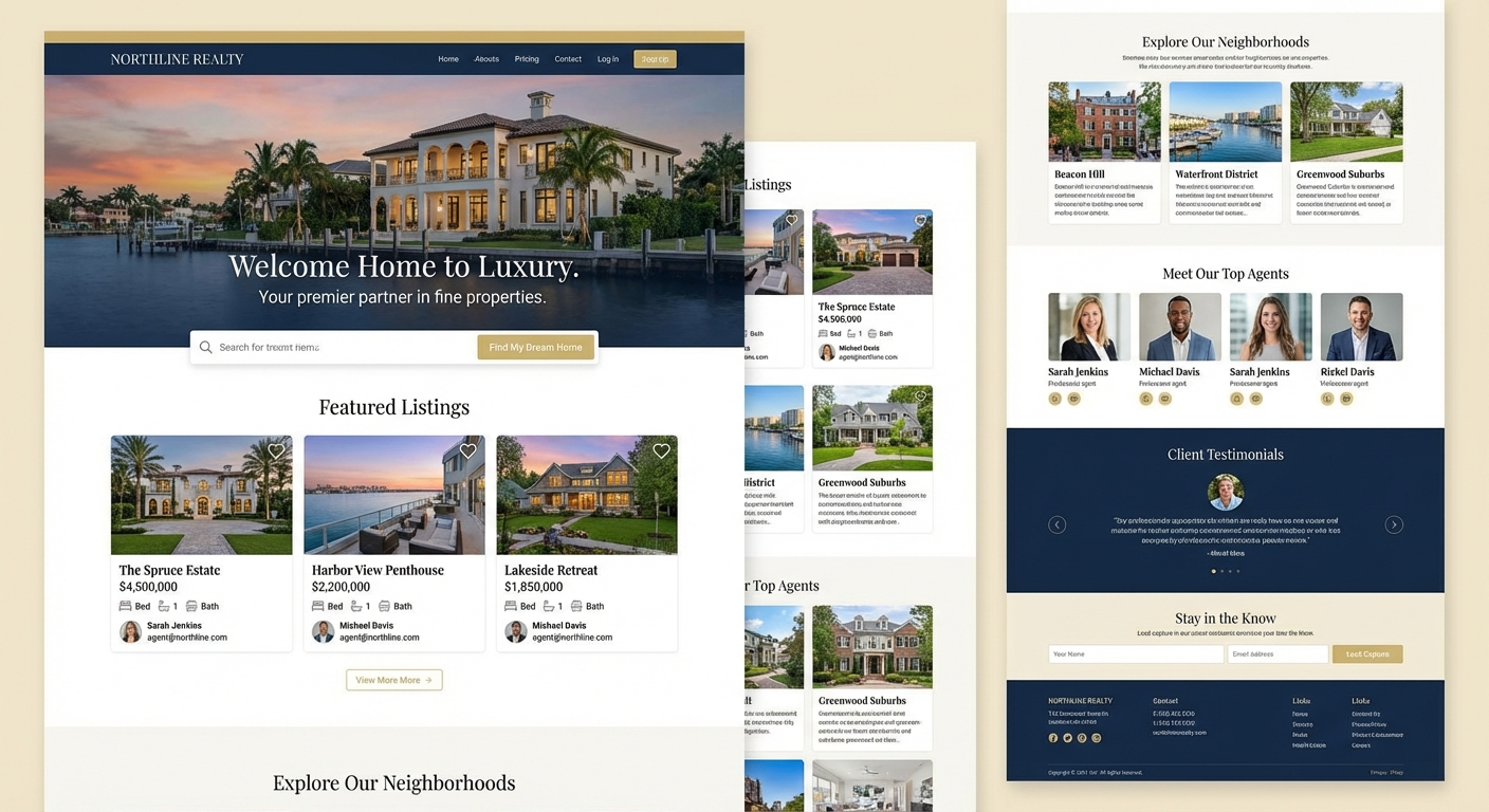 Example real estate website