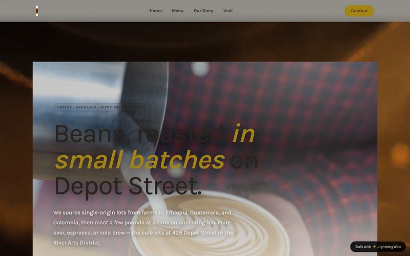 Meridian Roasters — AI-generated coffee shop website